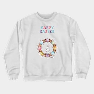 Happy Easter With Bunny Crewneck Sweatshirt